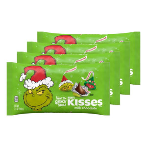 All City Candy Hershey's Milk Chocolate Grinch Kisses 7.4 oz. Bag Pack of 4 Christmas Hershey's For fresh candy and great service, visit www.allcitycandy.com