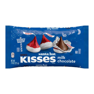 All City Candy Hershey's Milk Chocolate Santa Hat Kisses 7.8 oz. Bag Christmas Hershey's For fresh candy and great service, visit www.allcitycandy.com