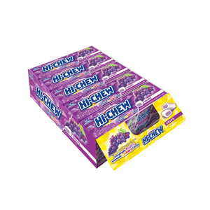 All City Candy Hi-Chew Grape Fruit Chews - 1.76-oz. Bar - Case of 15 Chewy Morinaga & Company For fresh candy and great service, visit www.allcitycandy.com