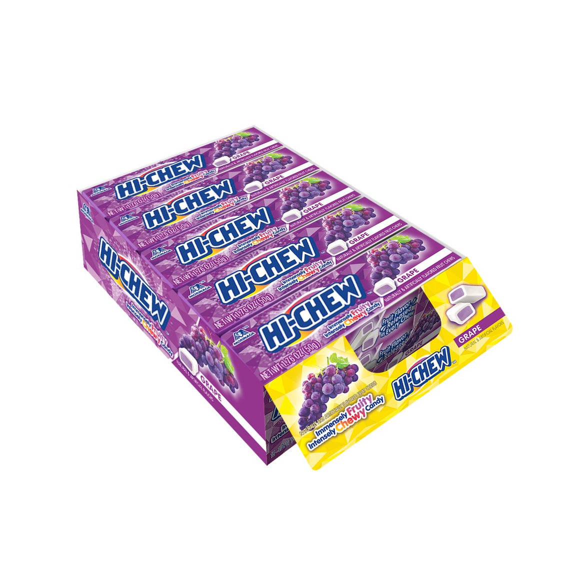 All City Candy Hi-Chew Grape Fruit Chews - 1.76-oz. Bar Chewy Morinaga & Company 1 Bar For fresh candy and great service, visit www.allcitycandy.com