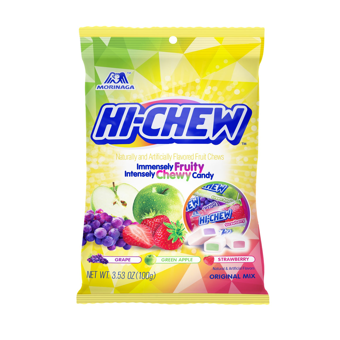 All City Candy Hi-Chew Original Mix Fruit Chews Bags 3.53-oz. Bag Chewy Morinaga & Company For fresh candy and great service, visit www.allcitycandy.com