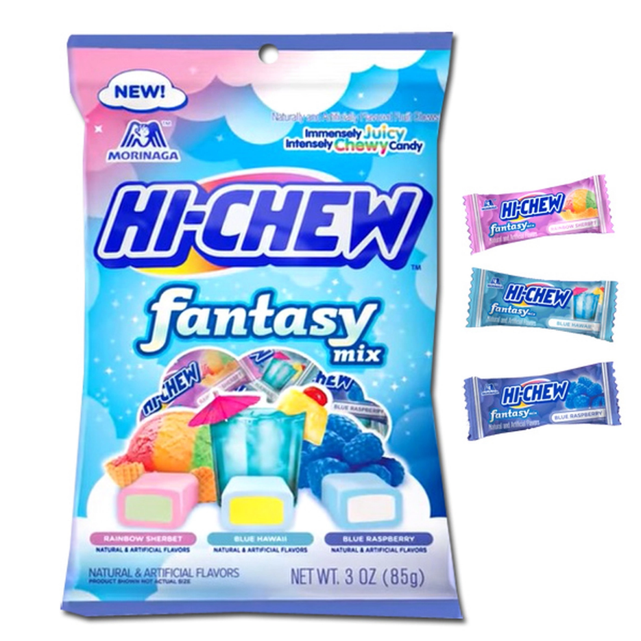 Hi Chew Fantasy Mix Rainbow Sherbet Blue Hawaii Blue Raspberry
