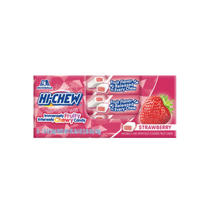 All City Candy Hi-Chew Strawberry Fruit Chews - 1.76-oz. Bar Chewy Morinaga & Company Case of 15 For fresh candy and great service, visit www.allcitycandy.com