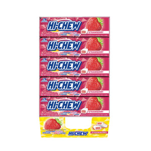 All City Candy Hi-Chew Strawberry Fruit Chews - 1.76-oz. Bar Chewy Morinaga & Company Case of 15 For fresh candy and great service, visit www.allcitycandy.com