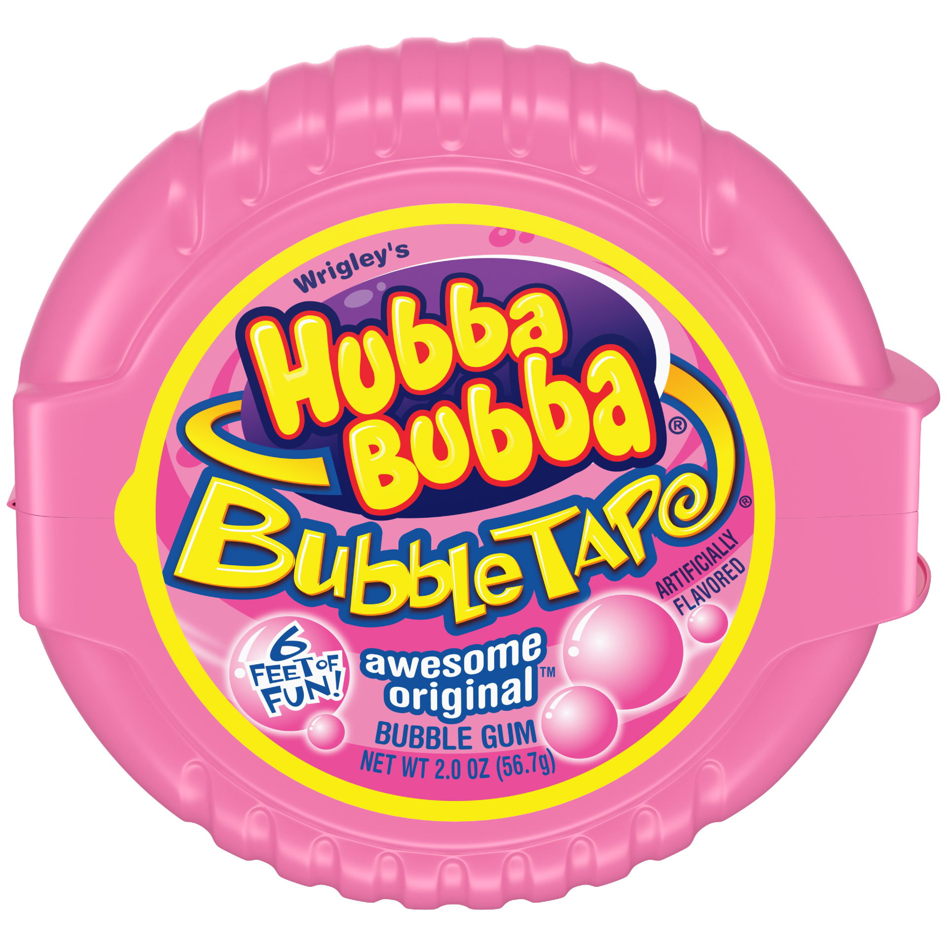 Hubba Bubba Original Bubble Tape and Sour Blue Raspberry Bundle | 6 Feet of  Gum Each 2 Flavor Pack 4 Total Ounce (Pack 4)