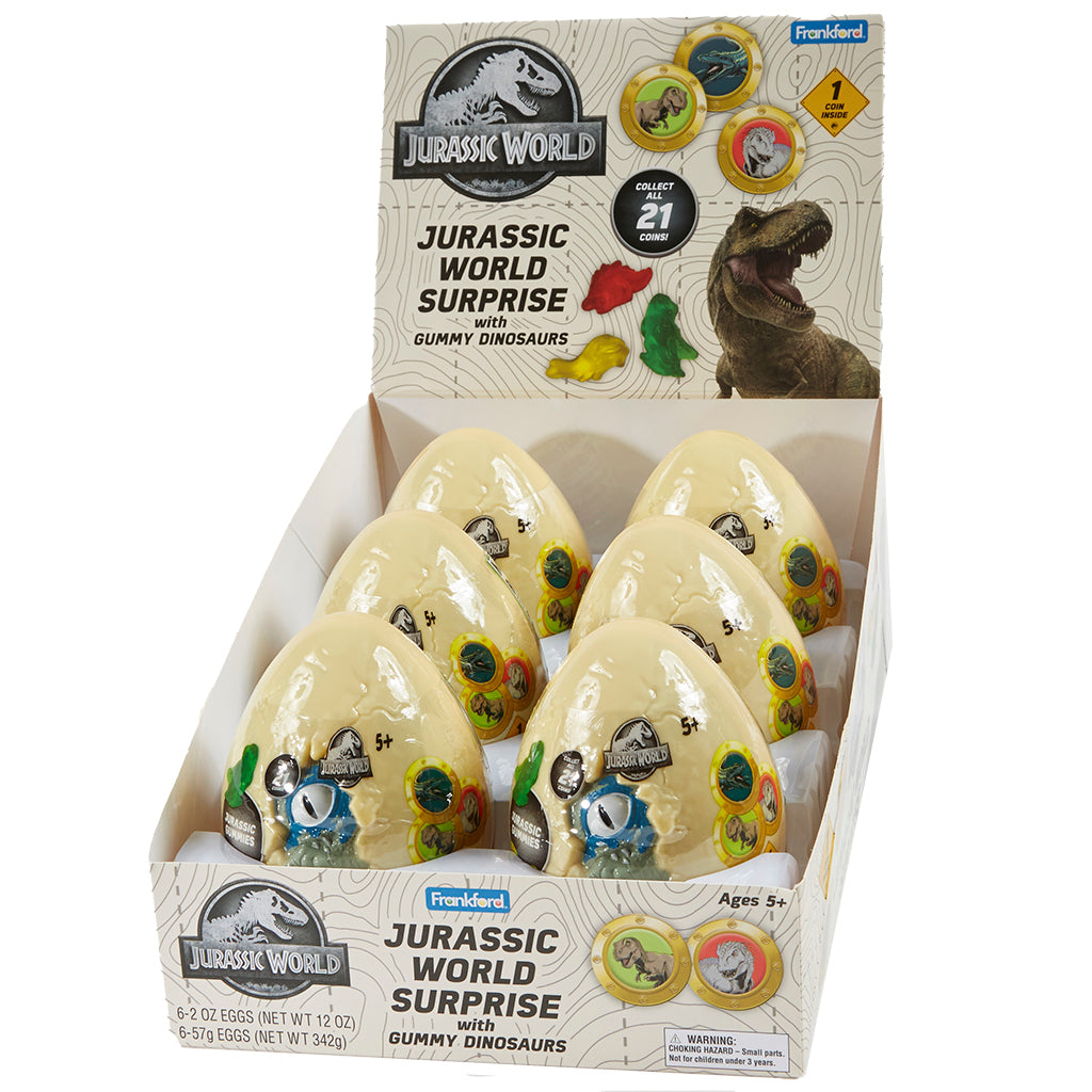 Jurassic World Surprise with Gummy Dinosaurs 2 oz. Egg - All City Candy