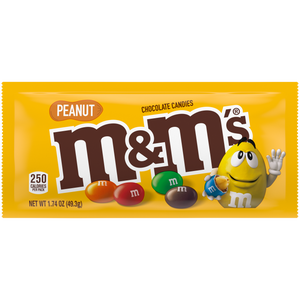 All City Candy M&M's Peanut Chocolate Candies - 1.74-oz. Bag 1 Bag Chocolate Mars Chocolate For fresh candy and great service, visit www.allcitycandy.com