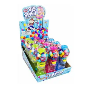 All City Candy Kidsmania Dubble Bubble Big Spiral Mini Gumball Dispenser Case of 12 Novelty Kidsmania For fresh candy and great service, visit www.allcitycandy.com
