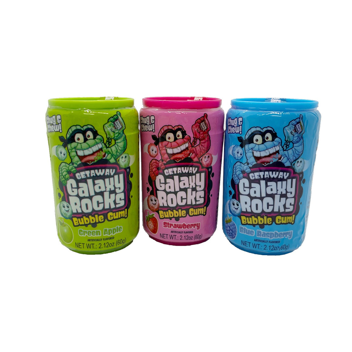 All City Candy Kidsmania Getaway Galaxy Rocks Bubble Gum - 2.12 oz Case of 12 Gum/Bubble Gum Kidsmania For fresh candy and great service, visit www.allcitycandy.com