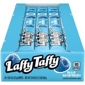 All City Candy Laffy Taffy Blue Raspberry Rope .81-oz. Case of 24 Taffy Ferrara Candy Company For fresh candy and great service, visit www.allcitycandy.com