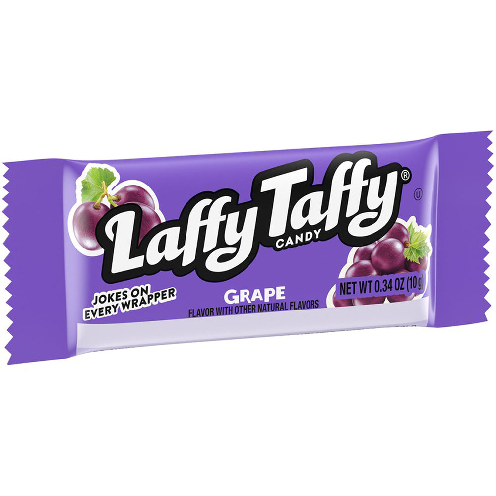 All City Candy Laffy Taffy Grape Candy Mini Bar .3 oz. Tub of 145 Taffy Ferrara Candy Company For fresh candy and great service, visit www.allcitycandy.com