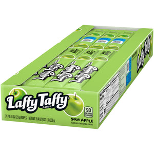 All City Candy Laffy Taffy Sour Apple Rope .81-oz. - Case of 24 Taffy Ferrara Candy Company For fresh candy and great service, visit www.allcitycandy.com