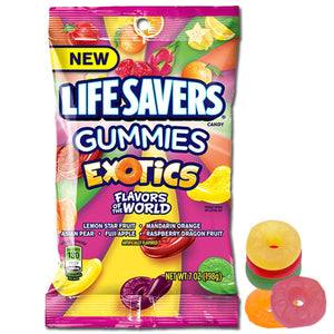 All City Candy Life Savers Gummies Exotics - 7-oz. Bag Gummi Wrigley For fresh candy and great service, visit www.allcitycandy.com