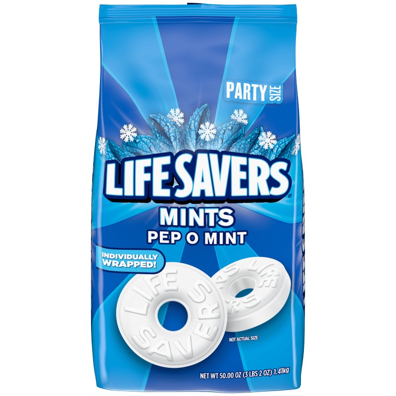 All City Candy Life Savers Mints Pep O Mint - Party Size Bags 44.93-oz Bag Bulk Wrapped Wrigley For fresh candy and great service, visit www.allcitycandy.com