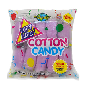 All City Candy Lupy Lups! Cotton Candy Purple Grape Party Pack 5.3 oz. Bag Cotton Candy Lupy Lups For fresh candy and great service, visit www.allcitycandy.com