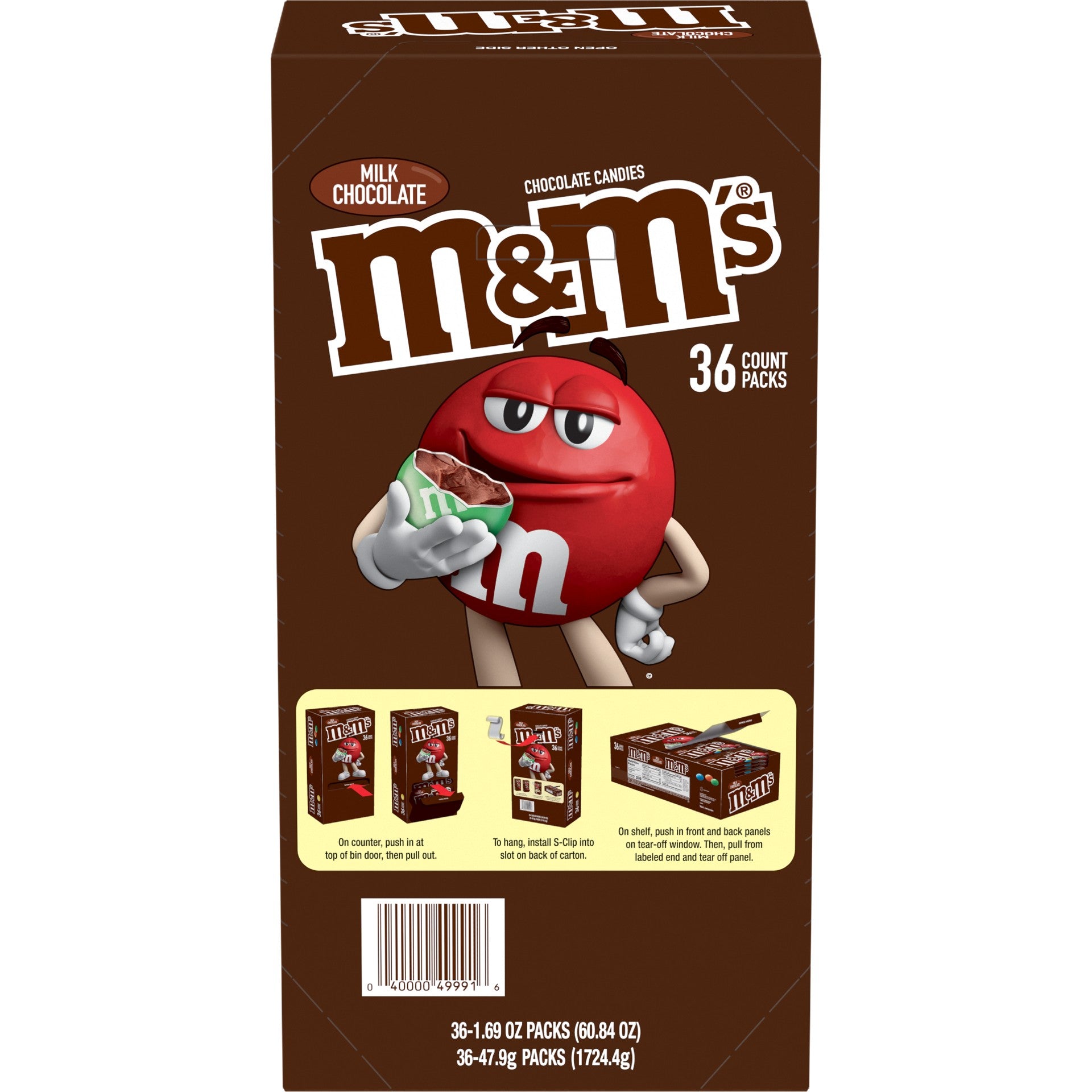 M&M'S Plain Milk Chocolate Candy Candies M&MS 1.69 oz Bag - 1  Small Bag