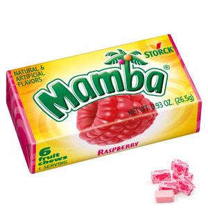 All City Candy Mamba Original Fruit Chews 0.93 oz. Pack Raspberry Chewy Storck For fresh candy and great service, visit www.allcitycandy.com