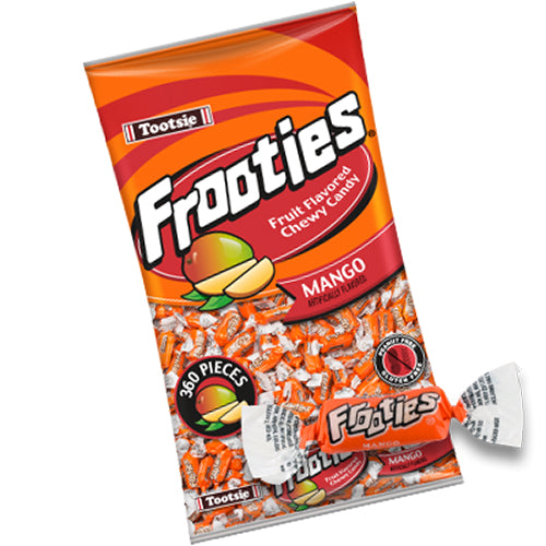All City Candy Frooties Mango Chewy Candy - 2.42 LB Bulk Bag Bulk Wrapped Tootsie Roll Industries For fresh candy and great service, visit www.allcitycandy.com