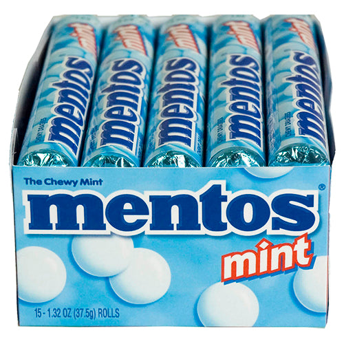 All City Candy Mentos Natural Flavor Mint Chewy Mints - 1.32-oz. Roll Mints Perfetti Van Melle For fresh candy and great service, visit www.allcitycandy.com