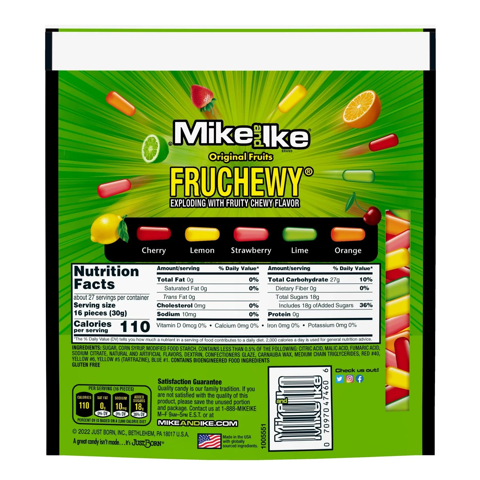Mike And Ike Original Fruit Chew 1 8 Lb