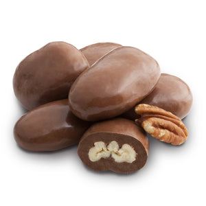 All City Candy Milk Chocolate Amaretto Pecans - Bulk Bag Bulk Unwrapped Albanese Confectionery For fresh candy and great service, visit www.allcitycandy.com