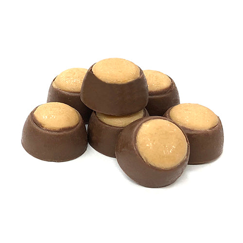 All City Candy Mini Milk Chocolate Peanut Butter Buckeyes - 3 LB Bulk Bag Bulk Unwrapped Gertrude Hawk For fresh candy and great service, visit www.allcitycandy.com