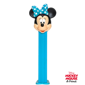 All City Candy PEZ Mickey Mouse Clubhouse Collection Candy Dispenser - 1 Piece Blister Pack Blue Polka Dot Minnie Mouse Novelty PEZ Candy For fresh candy and great service, visit www.allcitycandy.com