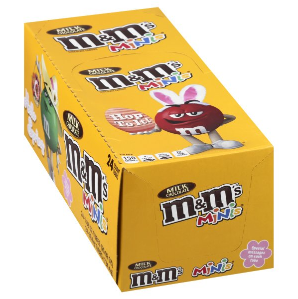 All City Candy M&M Easter Milk Chocolate Mini's Single Tube 1.08 oz. 1 Tube Mars Chocolate For fresh candy and great service, visit www.allcitycandy.com