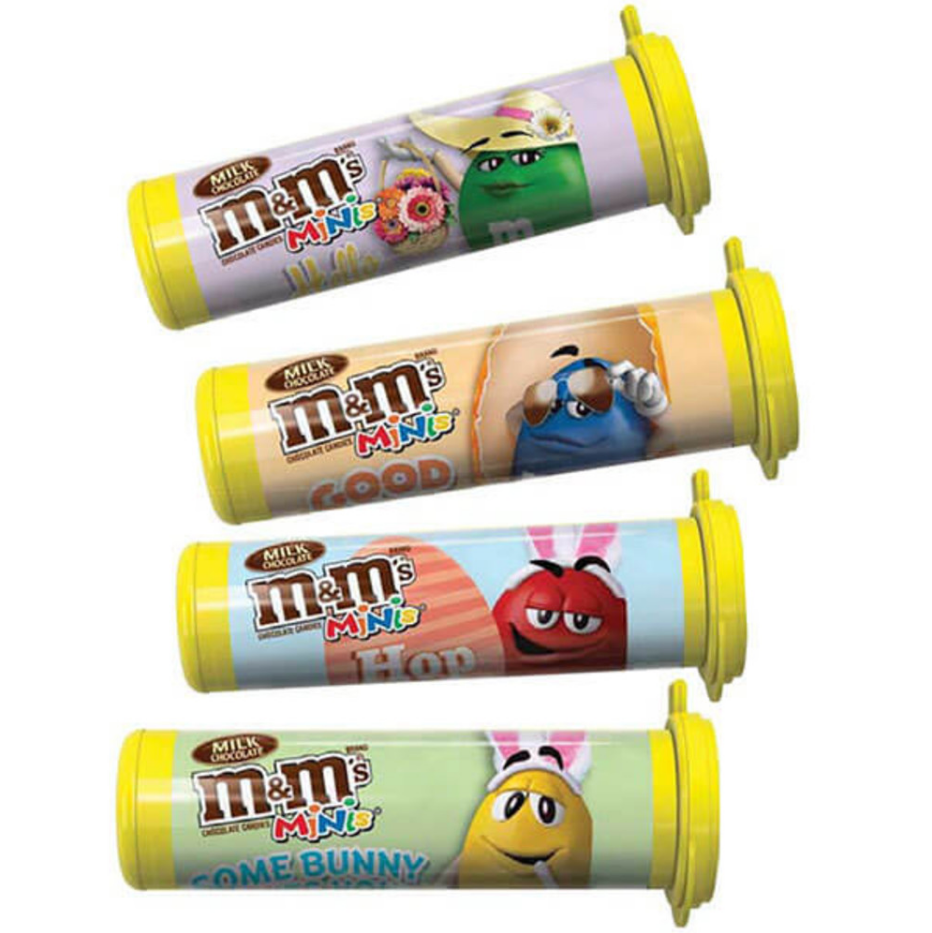 All City Candy M&M Easter Milk Chocolate Mini's Single Tube 1.08 oz. 1 Tube Mars Chocolate For fresh candy and great service, visit www.allcitycandy.com