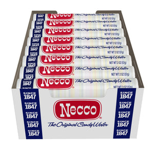 All City Candy Necco Wafers Assorted Flavors - 2-oz. Roll Case of 24 Hard Necco For fresh candy and great service, visit www.allcitycandy.com