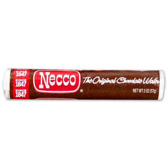 All City Candy Necco Chocolate Wafers - 2-oz. Roll Case of 24 Necco For fresh candy and great service, visit www.allcitycandy.com