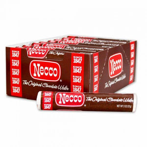 All City Candy Necco Chocolate Wafers - 2-oz. Roll Case of 24 Necco For fresh candy and great service, visit www.allcitycandy.com