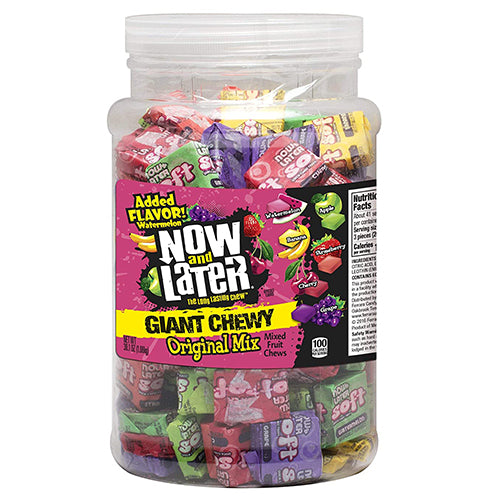 All City Candy Now and Later Giant Chewy Original Mix Candy - 38.1-oz. Tub Ferrara Candy Company For fresh candy and great service, visit www.allcitycandy.com