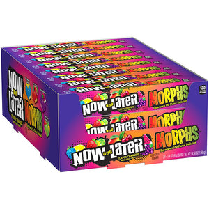 All City Candy Now and Later Morphs Flavor Changers Mixed Fruit Chews - 2.44-oz. Bar Case of 24 Ferrara Candy Company For fresh candy and great service, visit www.allcitycandy.com