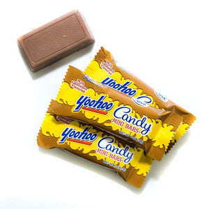 All City Candy Yoo-hoo Milk Chocolate Flavored Mini Candy Bars - 3 LB Bulk Bag Bulk Wrapped R.M. Palmer Company For fresh candy and great service, visit www.allcitycandy.com