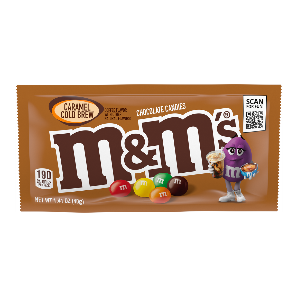 M&M Caramel Cold Brew 1.41 oz Package - For fresh candy and great service, visit www.allcitycandy.com