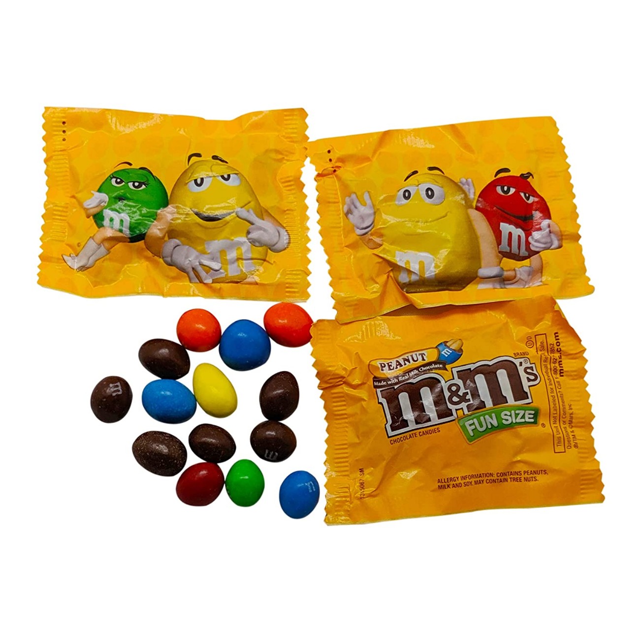 M&M's Peanut Chocolate Candies Fun Size Packets - 3 LB Bulk Bag - All City  Candy