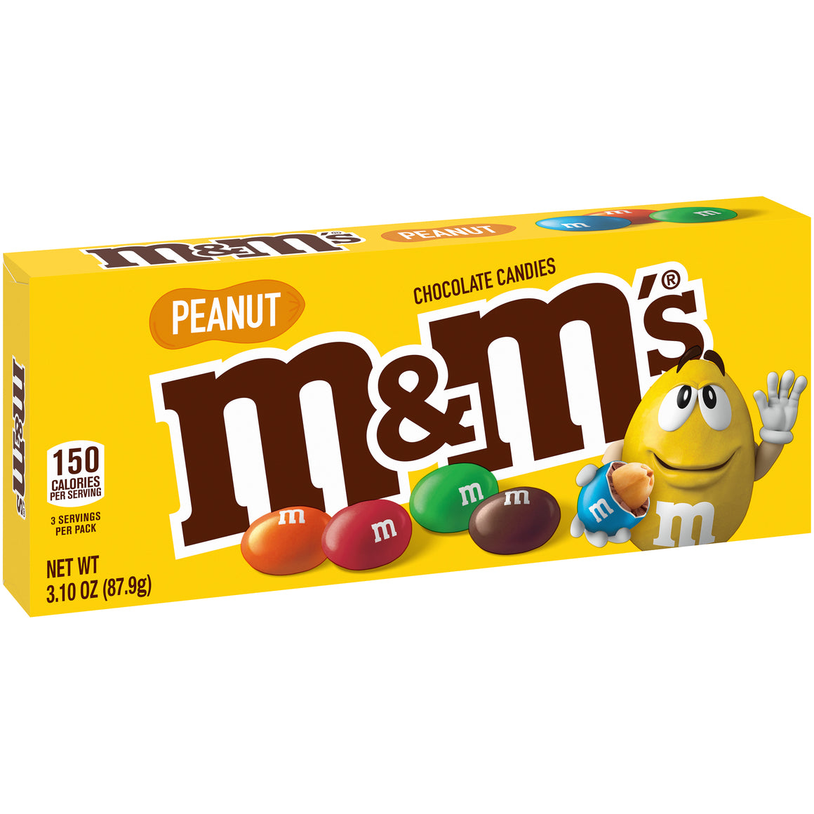 All City Candy M&M's Peanut Chocolate Candies - 3.1-oz. Theater Box Theater Boxes Mars Chocolate For fresh candy and great service, visit www.allcitycandy.com