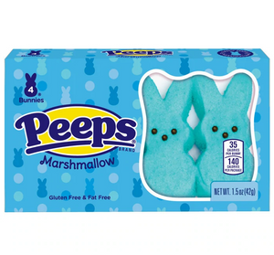 All City Candy Peeps Blue Marshmallow Bunnies 4 Count Just Born Inc. For fresh candy and great service, visit www.allcitycandy.com