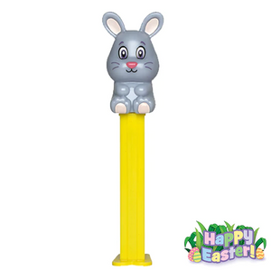 All City Candy PEZ Easter Collection Candy Dispenser - 1 Piece Blister Pack Gray Bunny Easter PEZ Candy For fresh candy and great service, visit www.allcitycandy.com