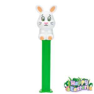 All City Candy PEZ Easter Collection Candy Dispenser - 1 Piece Blister Pack White Bunny Easter PEZ Candy For fresh candy and great service, visit www.allcitycandy.com