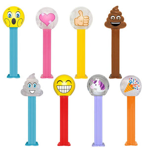 All City Candy PEZ Emojis Collection Candy Dispenser - 1 Piece Blister Pack Novelty PEZ Candy For fresh candy and great service, visit www.allcitycandy.com