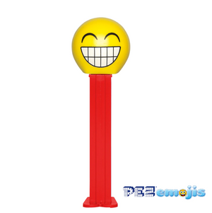 All City Candy PEZ Emojis Collection Candy Dispenser - 1 Piece Blister Pack Cheesing Smile Novelty PEZ Candy For fresh candy and great service, visit www.allcitycandy.com