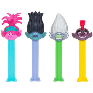 All City Candy PEZ Trolls Collection Candy Dispenser - 1-Piece Blister Pack Novelty PEZ Candy For fresh candy and great service, visit www.allcitycandy.com