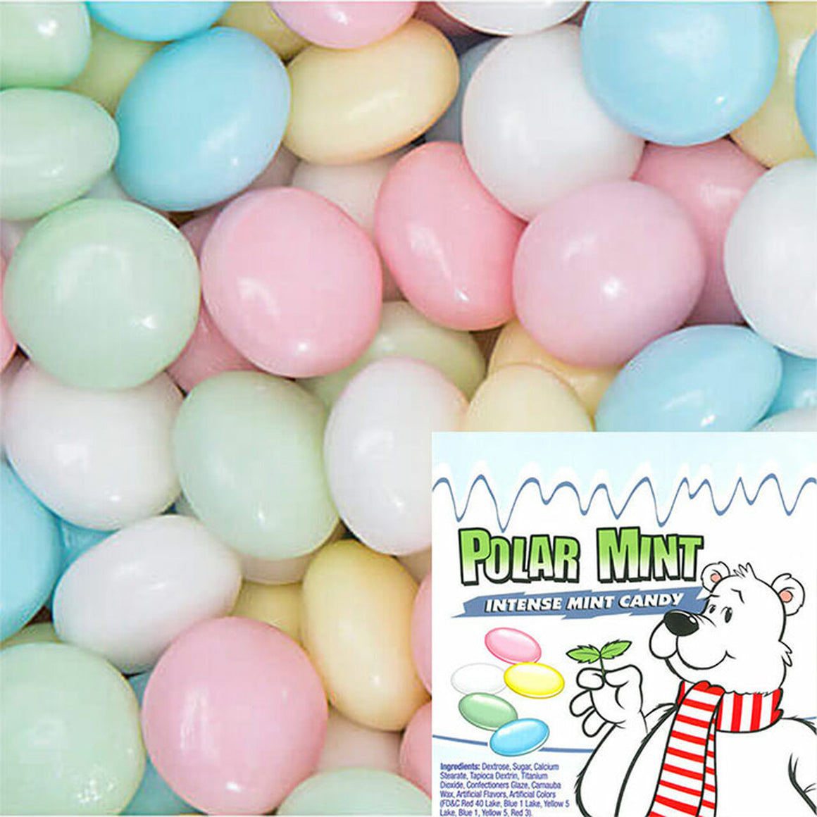 All City Candy Polar Mint Intense Mint Candy - 3 LB Bulk Bag Bulk Unwrapped Concord Confections (Tootsie) For fresh candy and great service, visit www.allcitycandy.com