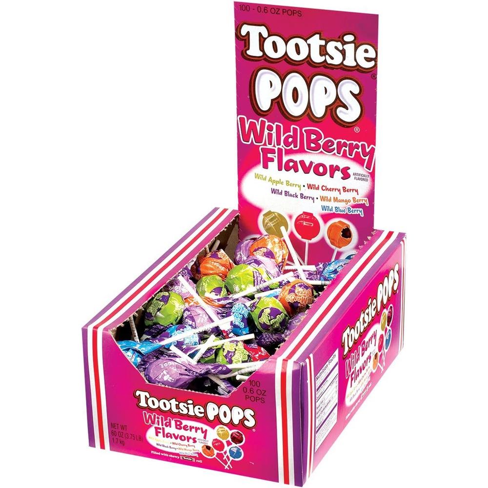 All City Candy Tootsie Pops Wild Berry Flavors - 100 Piece Case Bulk Unwrapped Tootsie Roll Industries Default Title For fresh candy and great service, visit www.allcitycandy.com