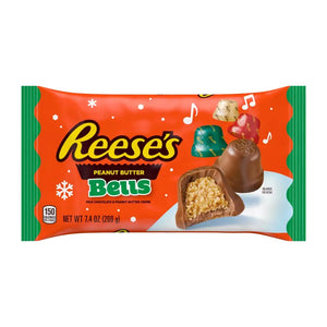 All City Candy Reese's Christmas Milk Chocolate Peanut Butter Bells 7.4 oz. Bag Hershey's For fresh candy and great service, visit www.allcitycandy.com