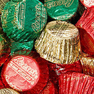 All City Candy Reese's Peanut Butter Cups Miniatures Christmas Colors - 3 LB Bulk Bag Christmas Hershey's For fresh candy and great service, visit www.allcitycandy.com