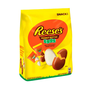 All City Candy Reese's Peanut Butter Eggs Asst. Milk and White Snack Size 29.4 oz. Bag Hershey's For fresh candy and great service, visit www.allcitycandy.com