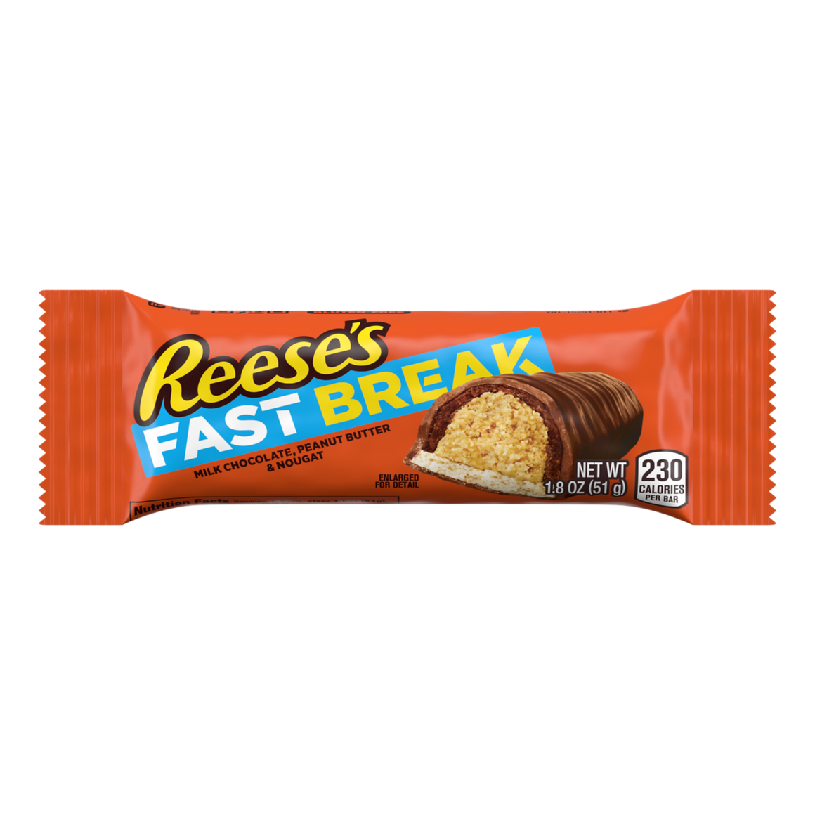 All City Candy Reese's Fast Break Candy Bar 1.8 oz. 1 Bar Candy Bars Hershey's For fresh candy and great service, visit www.allcitycandy.com